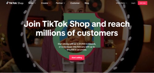 Home page of TikTok Shop Home page of TikTok Shop