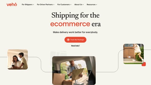 Página inicial do Veho