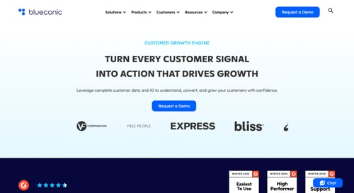 Home page of BlueConic