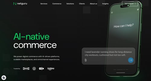 Home page of Netguru