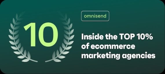 Image with text on a black background reading: Inside the TOP 10% of ecommerce marketing agencies