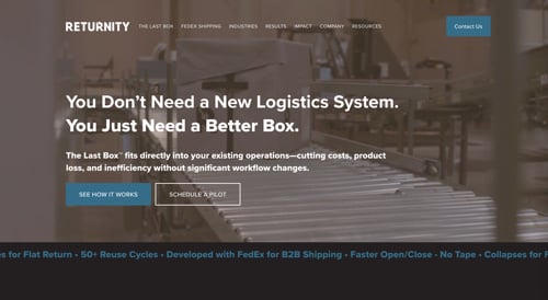 Home page of Returnity