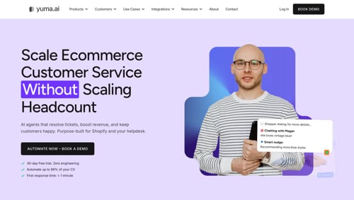 Home page of Yuma AI