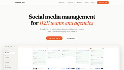 Home page of DemandBird
