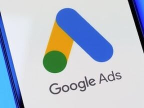 Google Ads logo on a smartphone screen