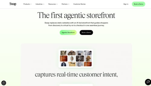 Web page of Swap Storefront Web page of Swap Storefront
