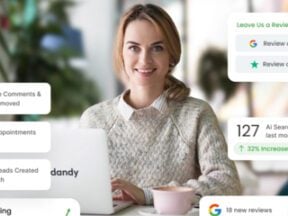 Image from GetDandy of a female at a desk