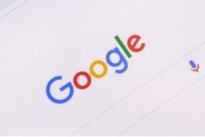 Google logo on a smartphone screen