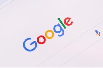 Google logo on a smartphone screen
