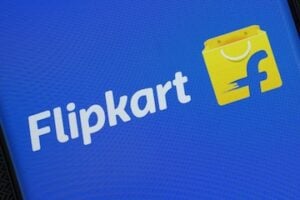 Flipkart logo on a smartphone