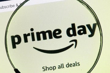 Prime Day logo behind a magnifying glass