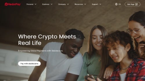 Home page of RedotPay