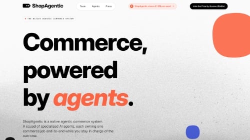 Home page of ShopAgentic Home page of ShopAgentic