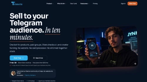 Home page of TeleSuite