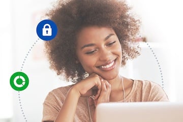Pesapal image of a young woman working on a laptop