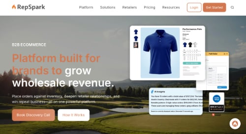 Home page of RepSpark