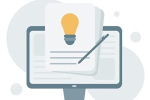 Illustration of a cllipboard and paper