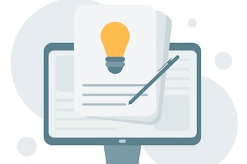 Illustration of a cllipboard and paper