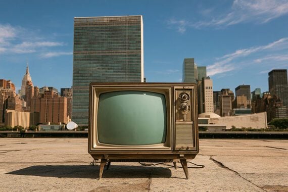 Photo of a 1970s era television console