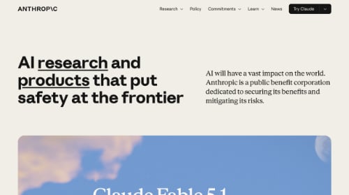 Home page of Anthropic Home page of Anthropic