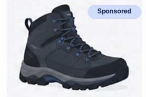 Image of a hiking shoe and a "Sponsored" badge