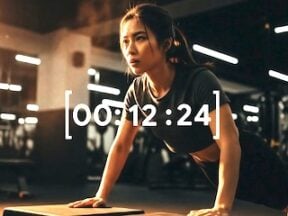 Video frame from Google Asset Studio of a female in an exercise setting