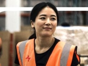 Photo from Landmark Global of a female warehouse worker