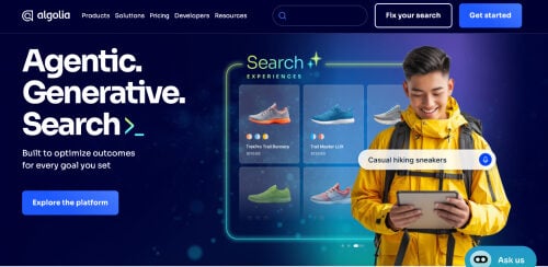 Home page for Algolia Home page for Algolia
