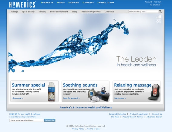 HoMedics Home Page