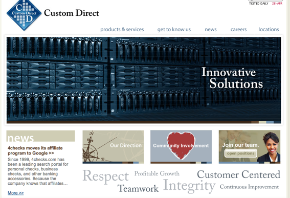Custom Direct, regular site.
