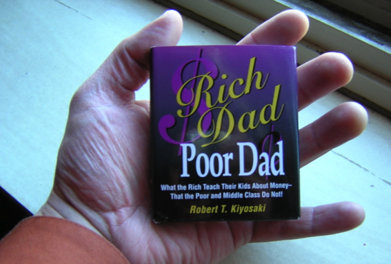 Photo of "Rich Dad, Poor Dad" book, as purchased.