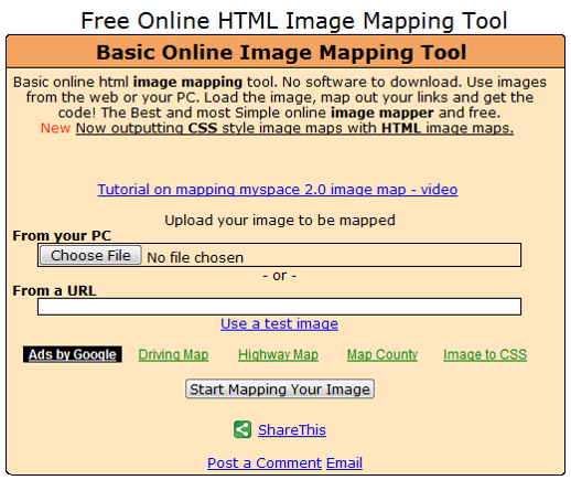 Online image mapping tool from Image-maps.com