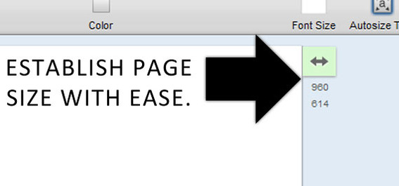 Sample of Mockingbird's page size controls.