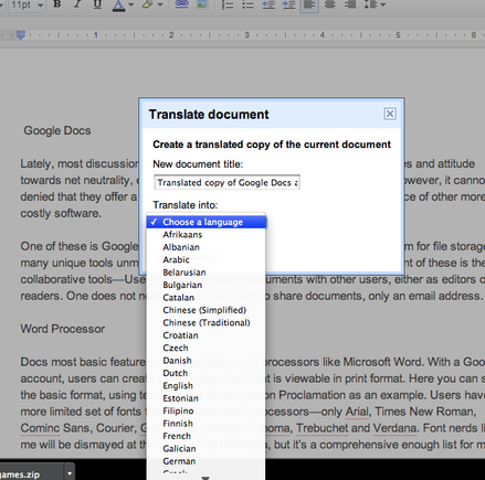 google word program