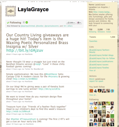 Layla Grayce's Twitter page.
