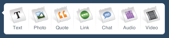 Tumblr interfaces.