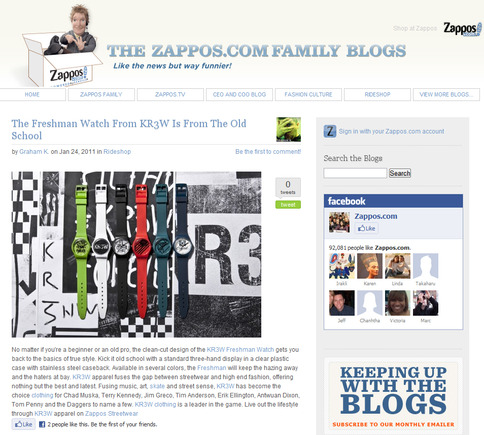 Zappos.com Family of Blogs