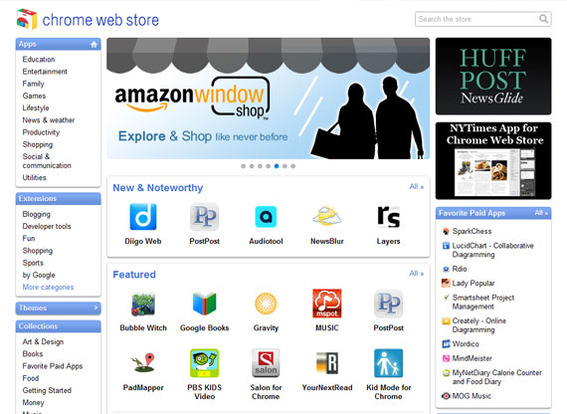 The Chrome Web Store lets users add applications to their browser in a fashion similar to adding apps on a mobile phone