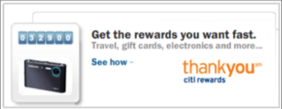 Example of Citibank's loyalty rewards program.