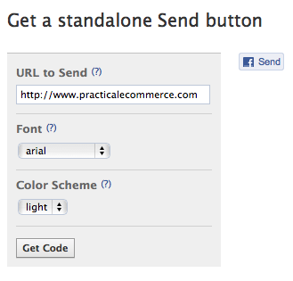 Facebook has added a new Send button to its list of social plug-ins.