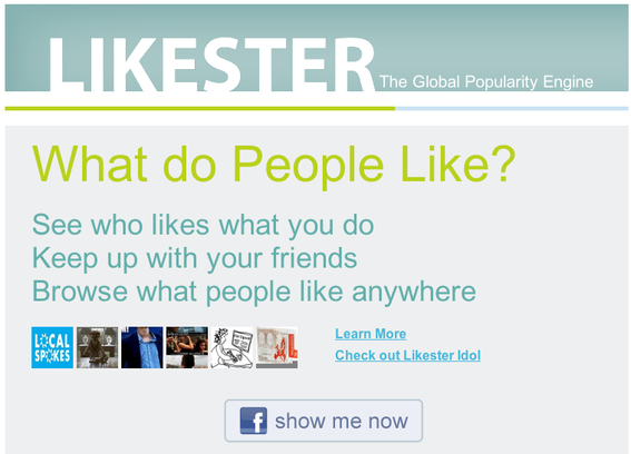Likester tracks Facebook Likes.