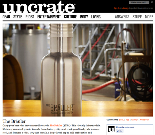Uncrate often uses product images the full width of the page.