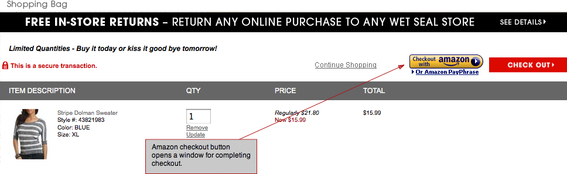 You can use Checkout By Amazon with your existing platform.
