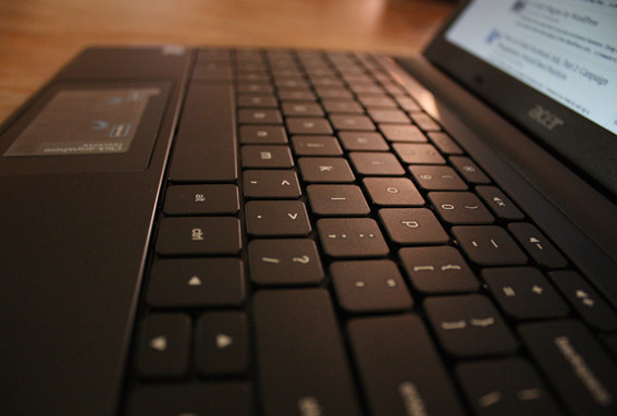 The Acer Chromebook's keyboard felt small.