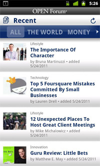 American Express OPEN Forum app.
