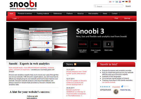 Snoobi is a well thought of web analytics solution.