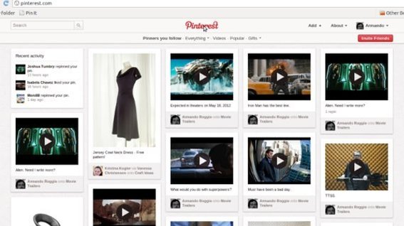 Pinterest pins are shown to the public and to followers.