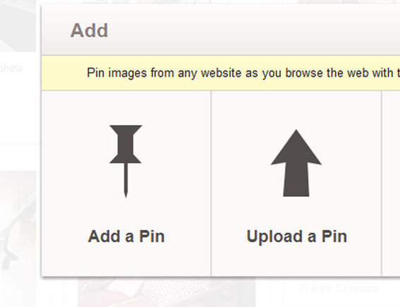 Pinterest will allow you to pin via a URL or a file upload.