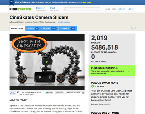 CineSkates Camera Sliders.
