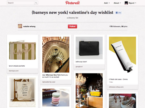 Winning Wishlist on Pinterest - Barneys New York Valentine’s Day Wishlist.
